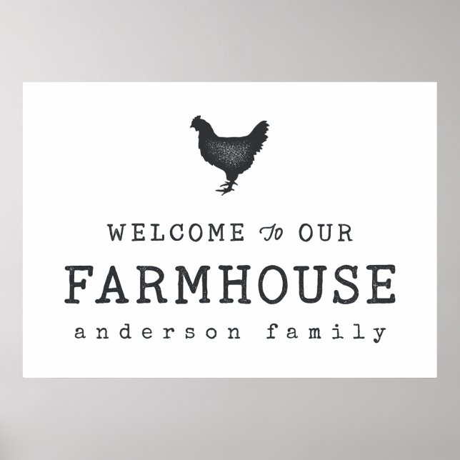Welcome to our Farmhouse Country Rustic Chicken Poster (Front)