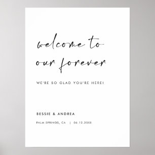 Welcome to our Forever Modern Wedding Poster