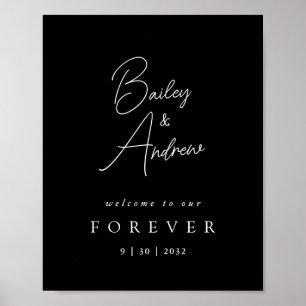 Welcome to Our Forever Wedding Welcome Poster