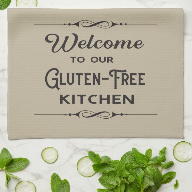Welcome to our Gluten-Free Kitchen Tea Towel (Folded)
