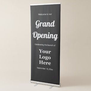 Welcome to our Grand Opening Business Logo Retractable Banner