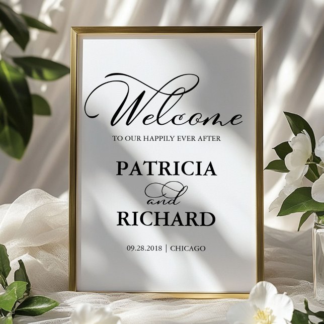 Welcome To Our Happily Ever After Elegant Sign (Creator Uploaded)