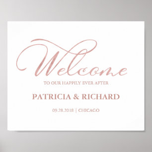 Welcome to our Happily Ever After Elegant Sign