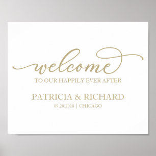 Welcome to our Happily Ever After Gold Script  Poster