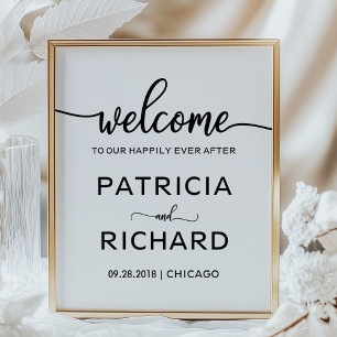 Welcome to Our Happily Ever After Wedding Sign