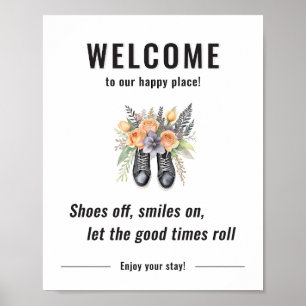 Welcome to our happy place poster