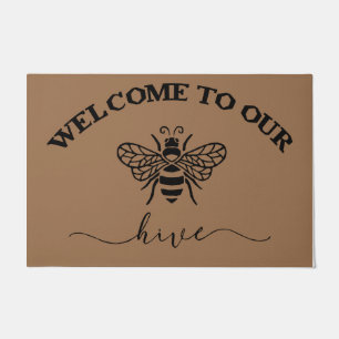 Welcome To Our Hive Mat, Simple Bee Doormat