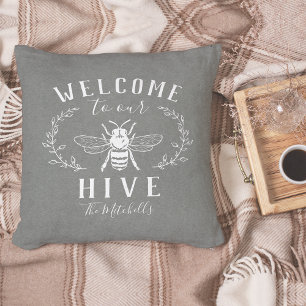 Welcome to Our Hive Personalised Cushion