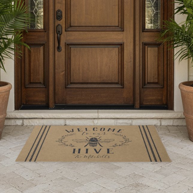 Welcome to Our Hive Personalised Doormat (Creator Uploaded)