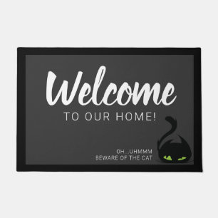 Welcome to our Home - Beware of the Cat Doormat