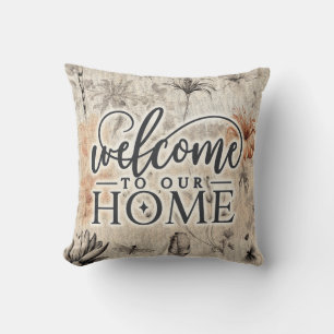 Welcome to Our Home Botanical Real Estate Gift Cushion
