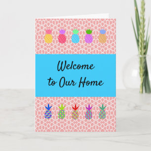 Welcome to Our Home Card with Pineapples