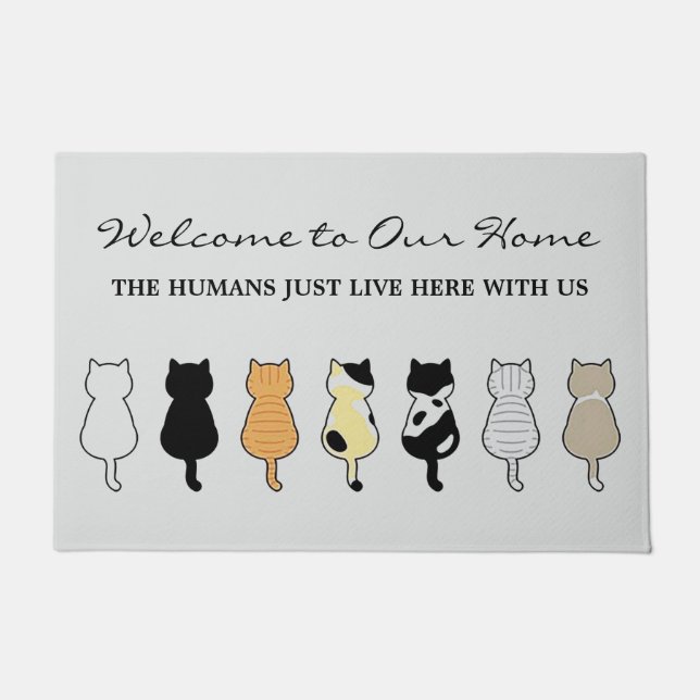 “Welcome to Our Home” Cat Doormat (Front)