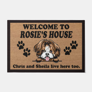 Welcome To Our Home Custom Dog Name Doormat