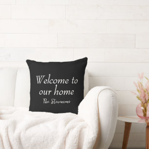 Welcome to Our Home Family Name Cushion