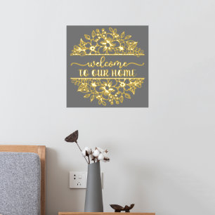 Welcome To Our Home Gold Foil Foil Prints