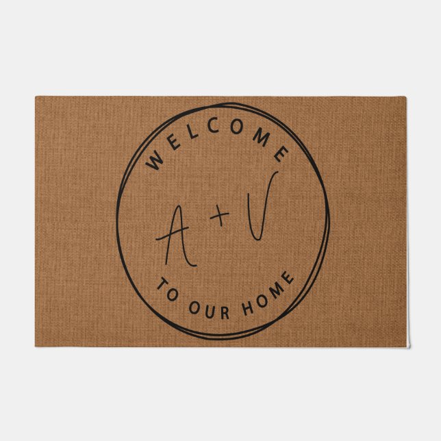 Welcome To Our Home Mat, Couples Gifts  Doormat (Front)