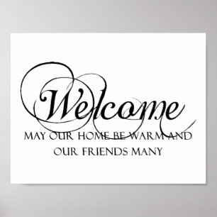 Welcome to our home quote poster