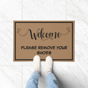 Welcome To Our Home Remove Your Shoes Custom Doormat