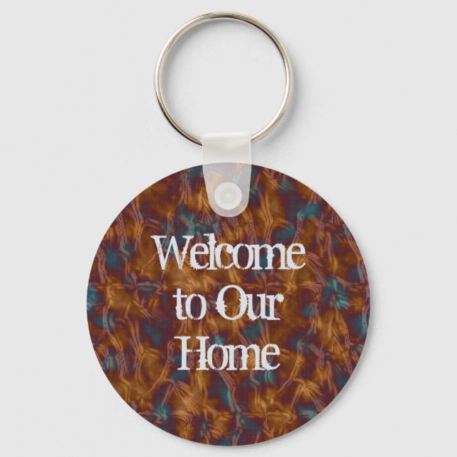 Welcome to Our Home Vacation Rental Guest Key Ring (Front)
