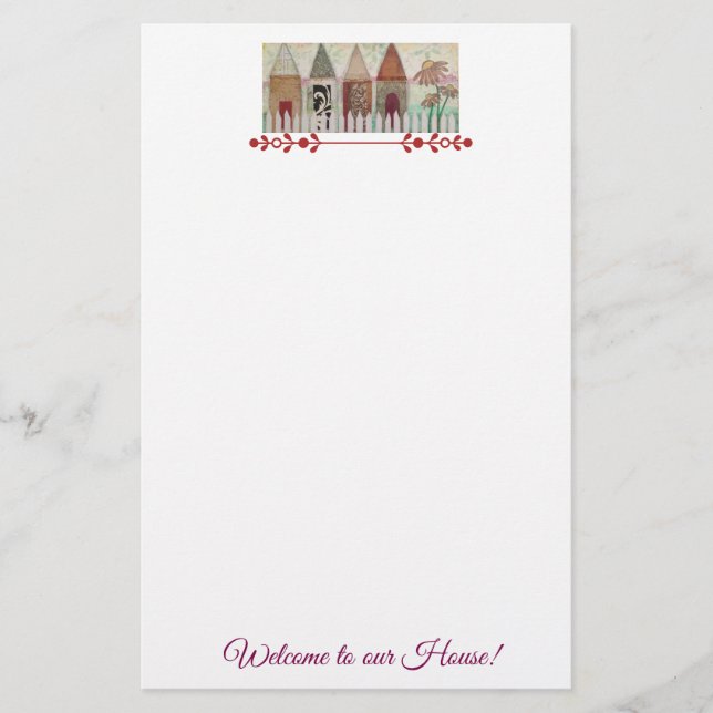 Welcome To Our House Stationery (Front)