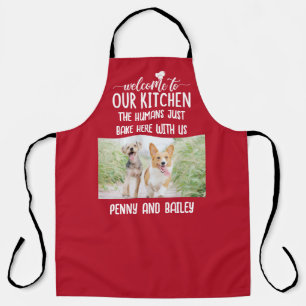 Welcome To Our Kitchen Dog & Custom Photo Apron