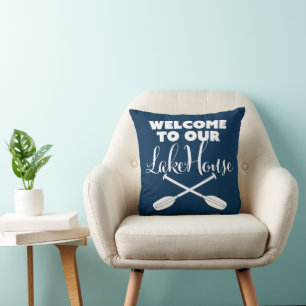 Welcome to Our Lake House   At the Lake House Cushion
