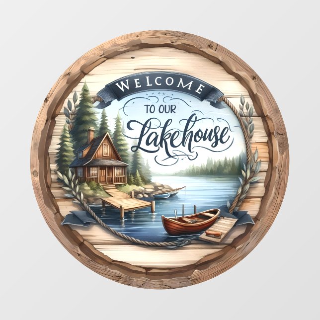 Welcome to Our Lake House Window Cling (Sheet)