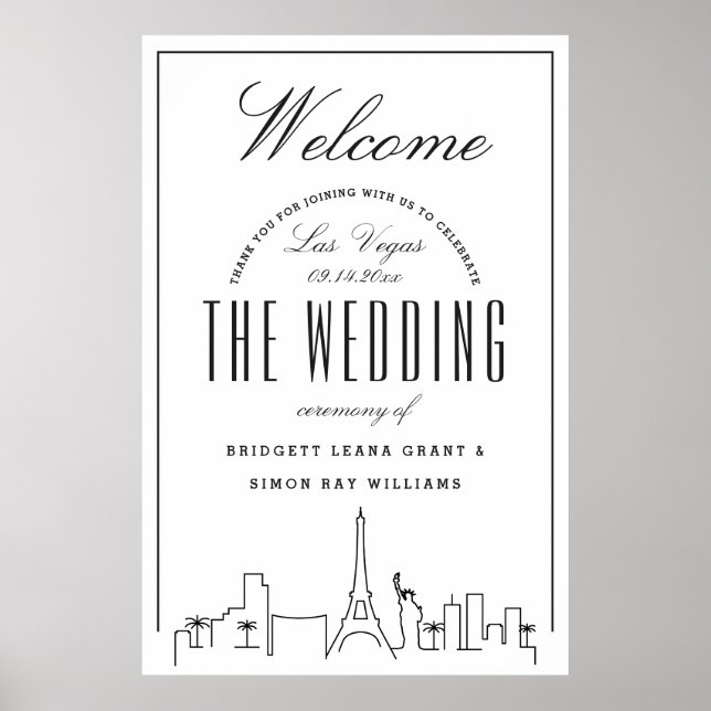 Welcome to Our Las Vegas Wedding! Poster (Front)