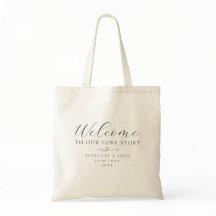 Welcome to Our Love Story Elegant Script Wedding