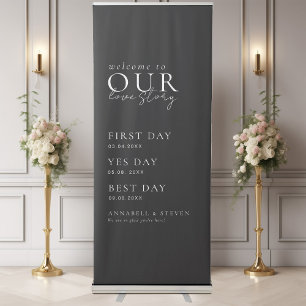 WELCOME TO OUR LOVE STORY RETRACTABLE BANNER