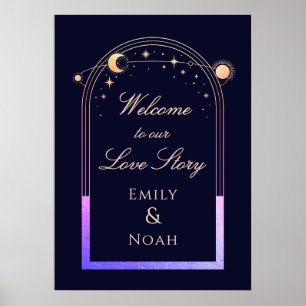 Welcome To Our Love Story Wedding Welcome Sign