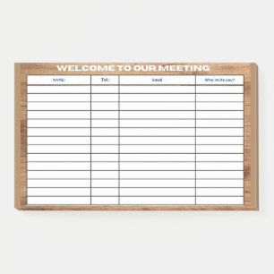 WELCOME TO OUR MEETING POST-IT NOTES