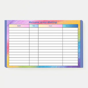 WELCOME TO OUR MEETING POST-IT NOTES