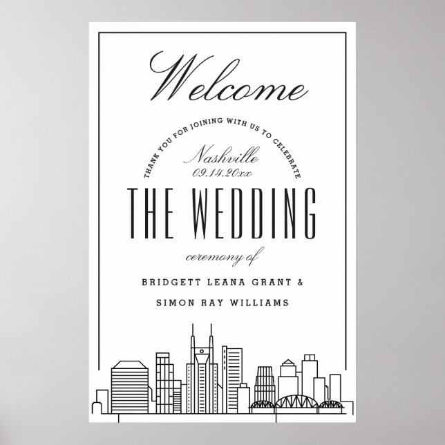 Welcome to Our Nashville Wedding! Poster (Front)