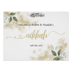 Welcome to Our Nikkah - Islamic Wedding Sign