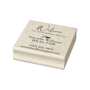 Welcome to our open house Personalized Agent Rubber Stamp