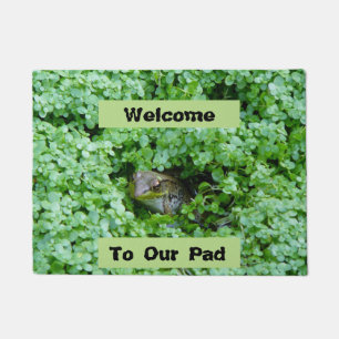 Welcome To Our Pad Green Frog Doormat