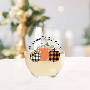 Welcome To Our Patch Stemless Wine Glass