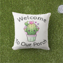 Welcome to our porch outdoor pillow