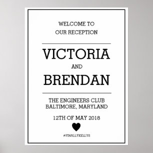 Welcome to Our Reception sign