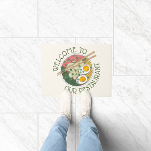 Welcome to Our Restaurant Ramen Noodles Japanese Doormat