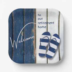 Welcome to our Retirement Home Beach Themed Paper Plate