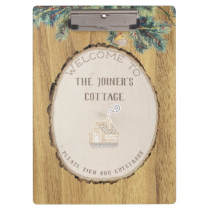 Welcome to Our Rustic Cabin in the Woods Clipboard