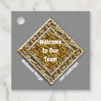 Welcome To Our Team Metallic Gold Silver Employee