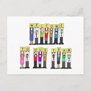 Welcome to Our Team Postcard