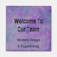 Welcome To Our Team Purple Abstract Employee