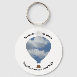 Welcome to Our Team Unique Hot Air Balloon Key Ring