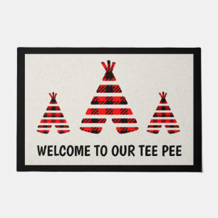 Welcome to our tee pee doormat Door Mat
