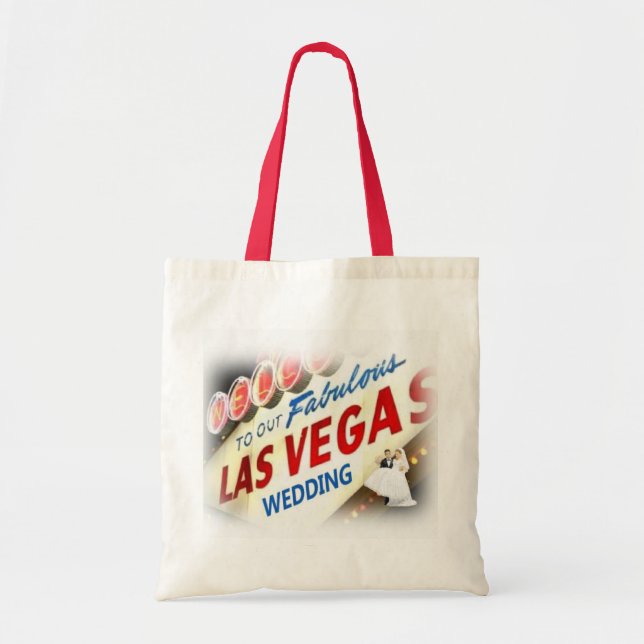 Welcome TO OUR Wedding Bride & Groom Las Vegas Bag (Front)